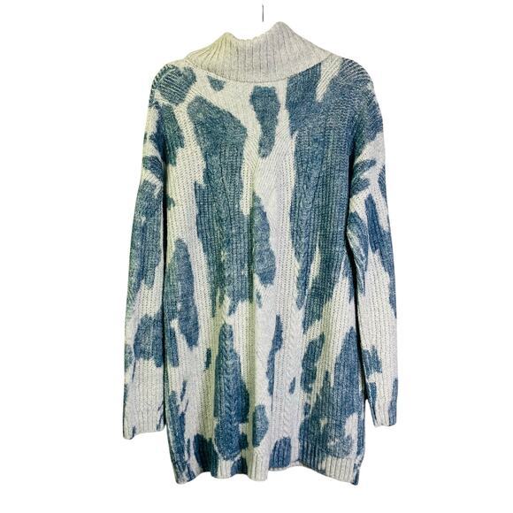 PILCRO ANTHROPOLOGIE SPOTTED‎ TURTLE COWL NECK OVERSIZED KNIT RIBBED NWT - Picture 3 of 14